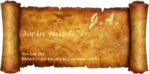 Jurin Abigél névjegykártya